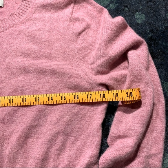 J Crew Cashmere Shrunken Crewneck Sweater L, Heather Petunia - Picture 5 of 11